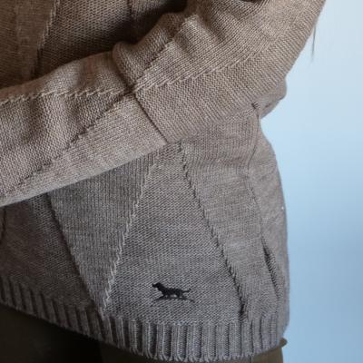 JERSEY PICO ROMBO MARRON HUNTFIELD