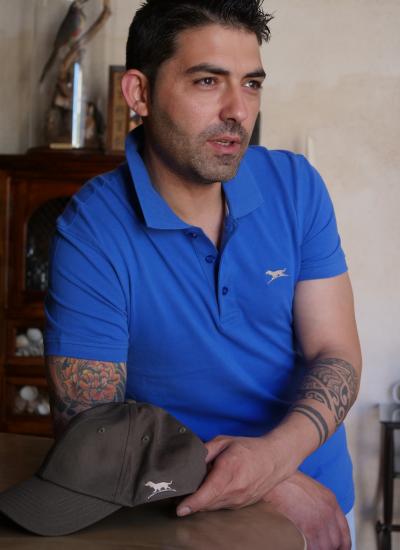 POLO HOMBRE AZUL CAZA HUNTFIELD