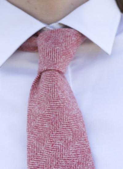 corbata lana hombre mujer señora rojo caza huntfield