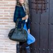 BOLSO DE PIEL VERDE CAZA HUNTFIELD