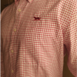 Huntfield | camisa hombre cuadro pequeño (Rojo, L)