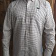 Huntfield | camisa hombre cuadro pequeño (Azul, XL)