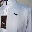 camisa blanca oxford algodon caza detalle perrito