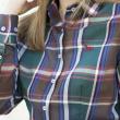 camisa señora mujer cuadros caza verde huntfield