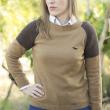 jersey mujer hombreras camel caza huntfield