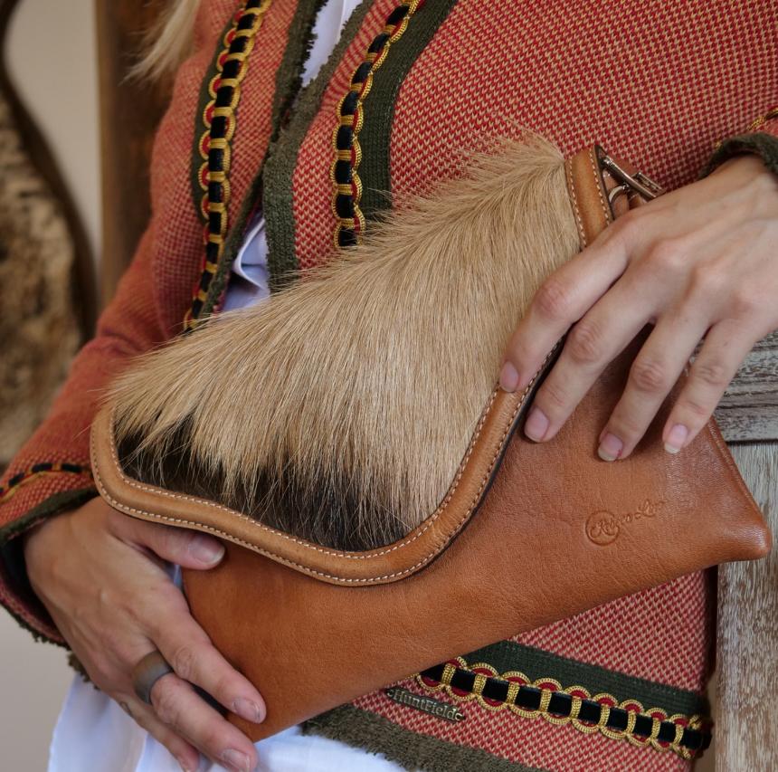 BOLSO PELO Y PIEL CAMEL | HuntField